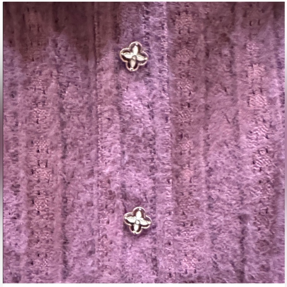 Dazy Lavender Off-Shoulder Ruffle Sweater - Picture 2 of 7